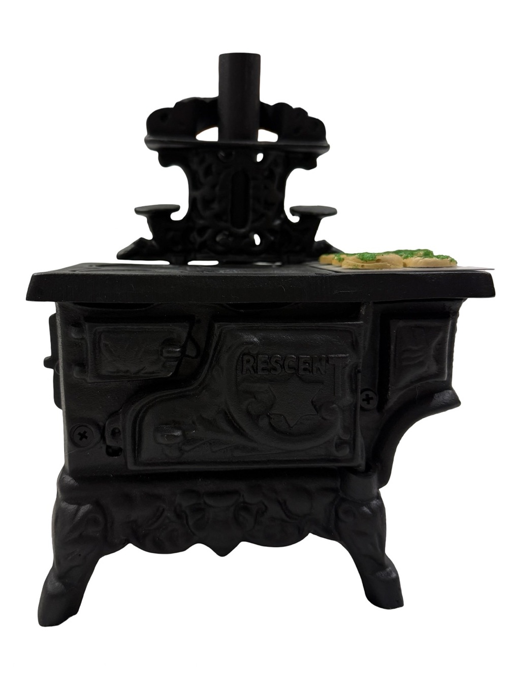 Crescent Miniature Cast Iron Wood Cook Stove Replica Black Farmhouse Decor